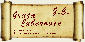 Gruja Čuberović vizit kartica